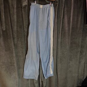 Source Unknown Blue and White Wide Leg Pants